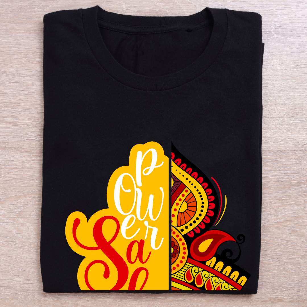 Power Shakti Maa Durga T-Shirt Men - Divine Goddess Graphic Tee by RanggRiwaaz