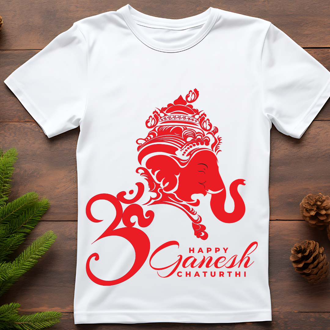 Ganesh Chaturthi T-Shirt - Festive Ganpati Bappa Graphic Tee by RanggRiwaaz