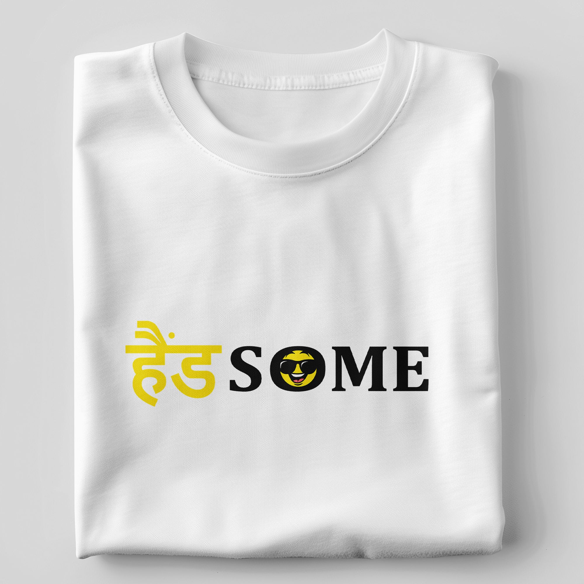 RanggRiwaaz Unisex "Handsome" Classic Crew Tee - Stylish Self-Love Apparel