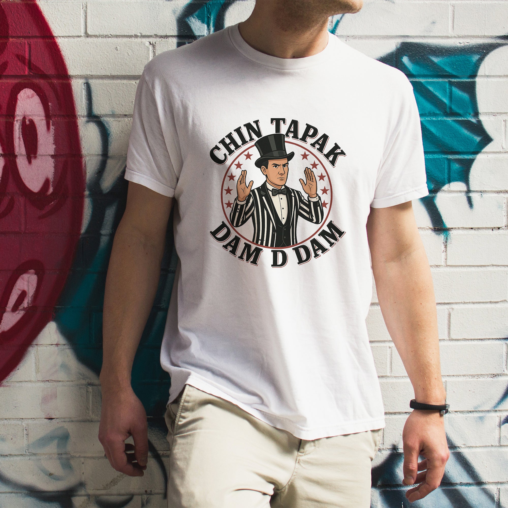 "Chin Tapak Dam D Dam" T-Shirt - Funny Meme Quote Tee by RanggRiwaaz