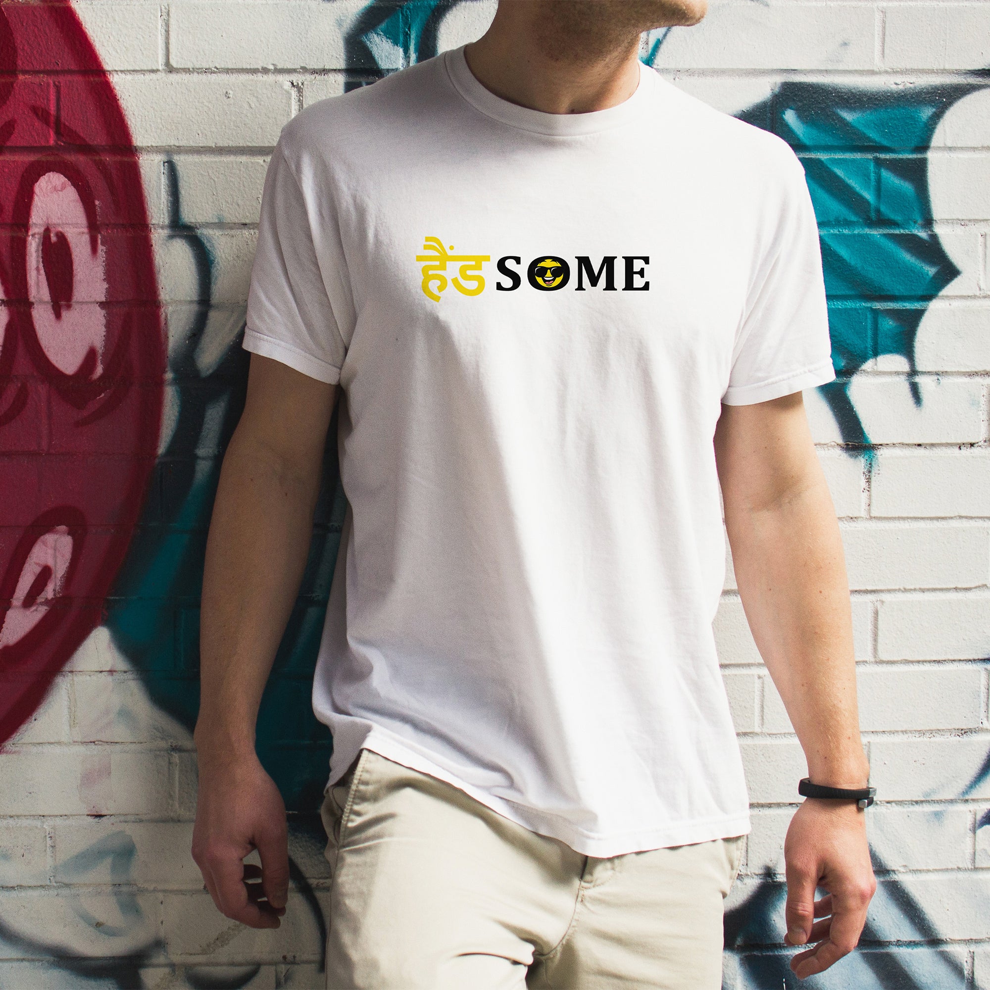 RanggRiwaaz Unisex "Handsome" Classic Crew Tee - Stylish Self-Love Apparel