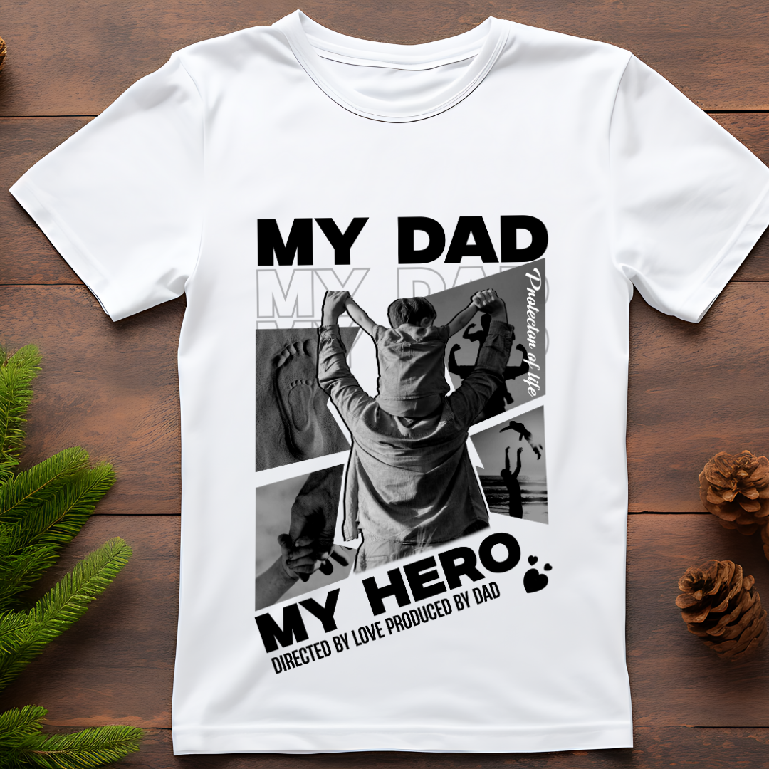 My Dad My Hero T-Shirt - Father's Day & Dad Appreciation Tee by RanggRiwaaz
