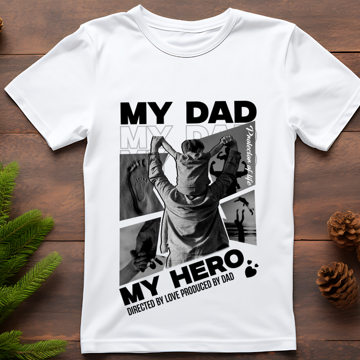 My Dad My Hero T-Shirt - Father's Day & Dad Appreciation Tee by RanggRiwaaz