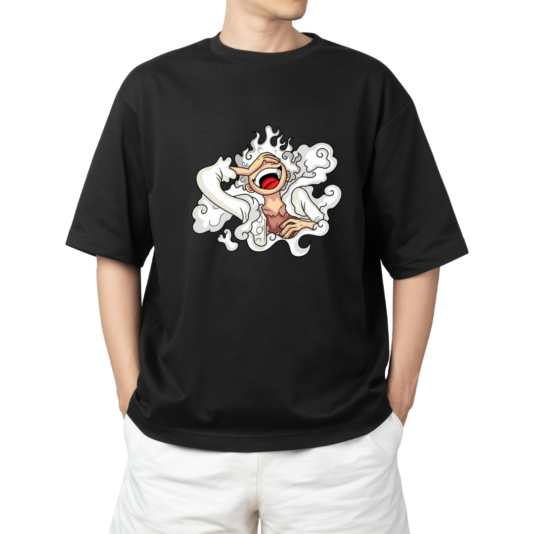 RanggRiwaaz Oversized "One Piece" Graphic Tee - Straw Hat Pirates Manga & Anime Apparel