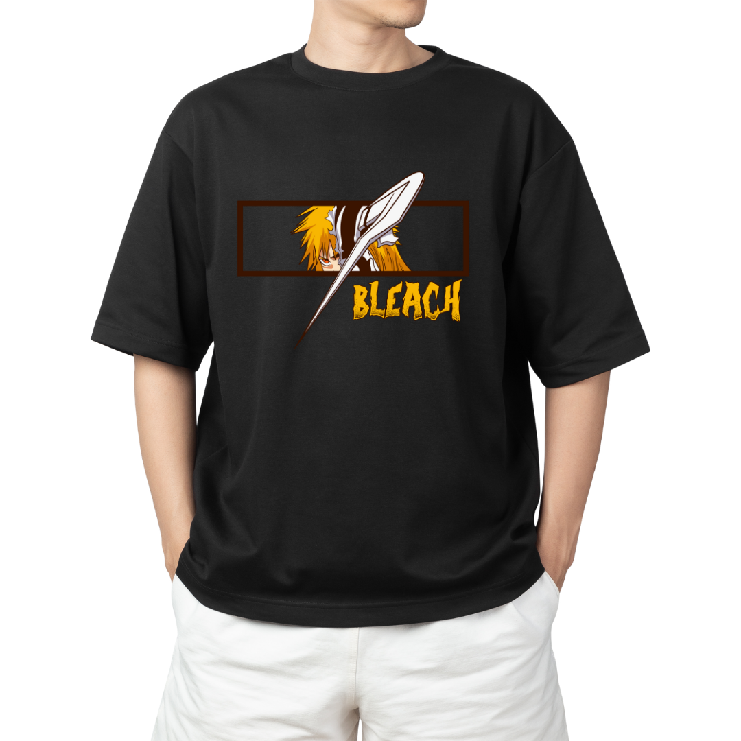 "Bleach" Oversized T-Shirt - Ichigo Kurosaki Anime Series Apparel by RanggRiwaaz