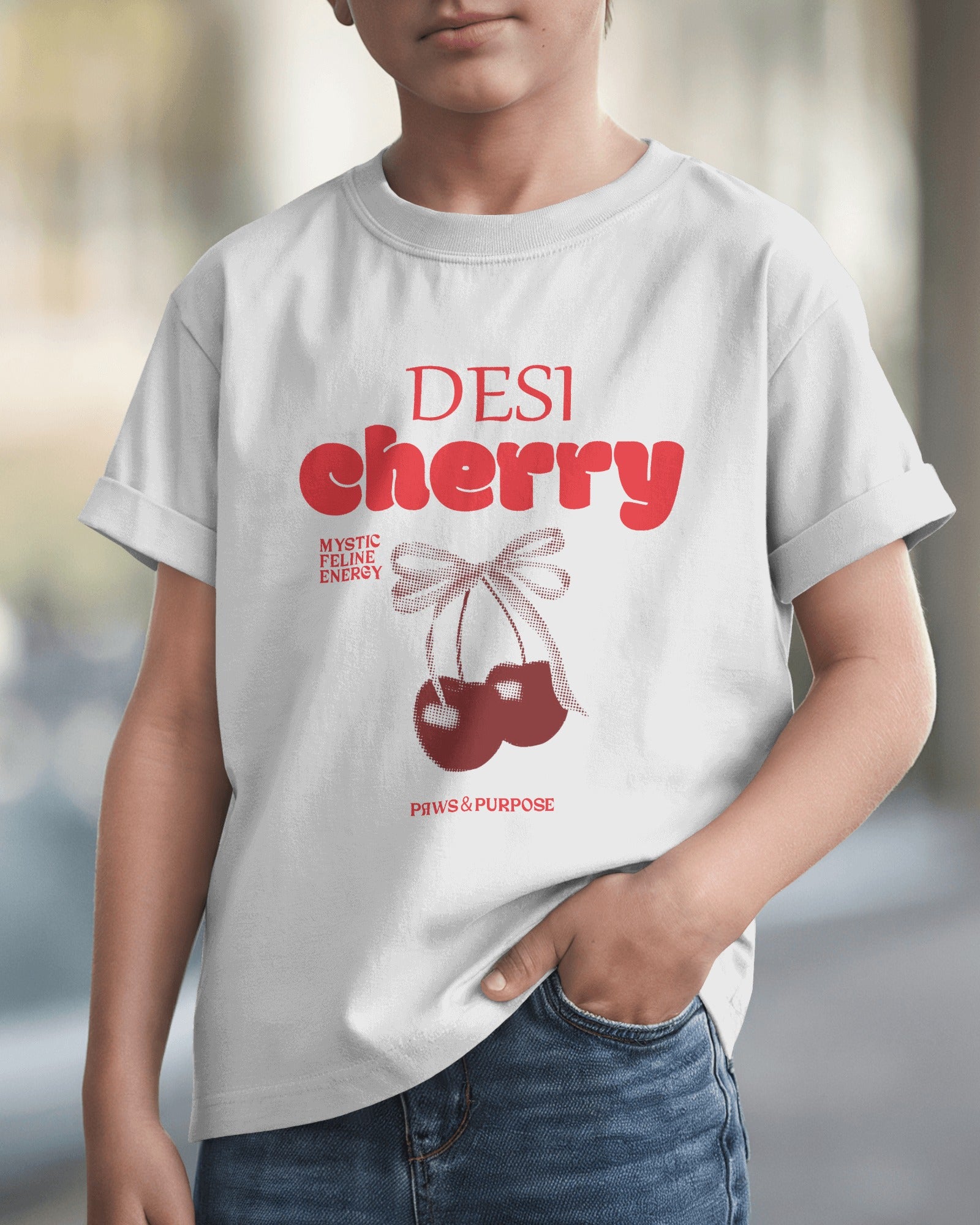 Cherry Boys' T-Shirt - Kids' Graphic Crew Neck Tee by RanggRiwaaz