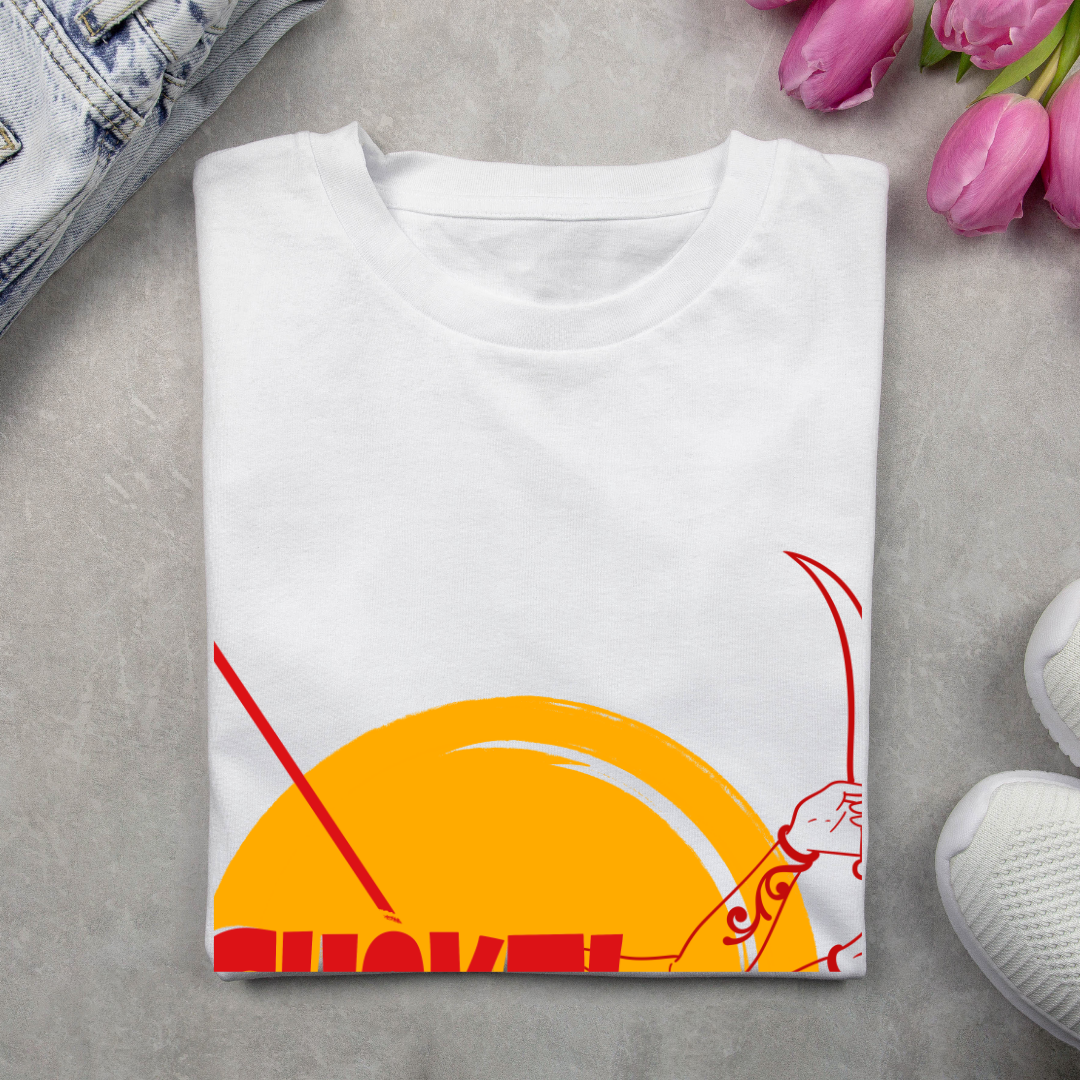 Navratri Festival T-Shirt - Goddess Durga Celebration Tee White by RanggRiwaaz