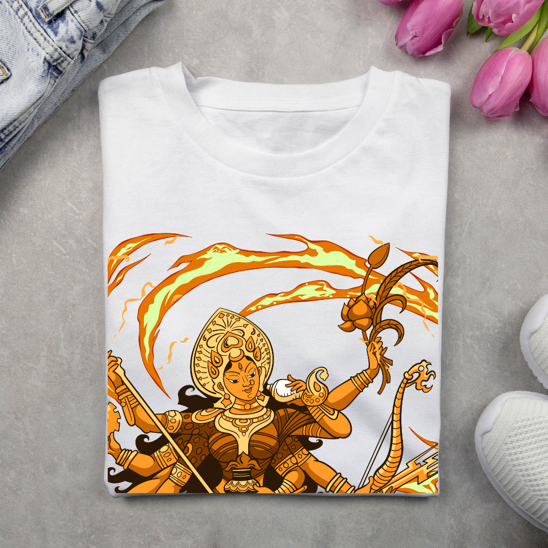 RanggRiwaaz "Shakti Rising" Graphic Tee - Goddess Energy & Inner Strength Apparel