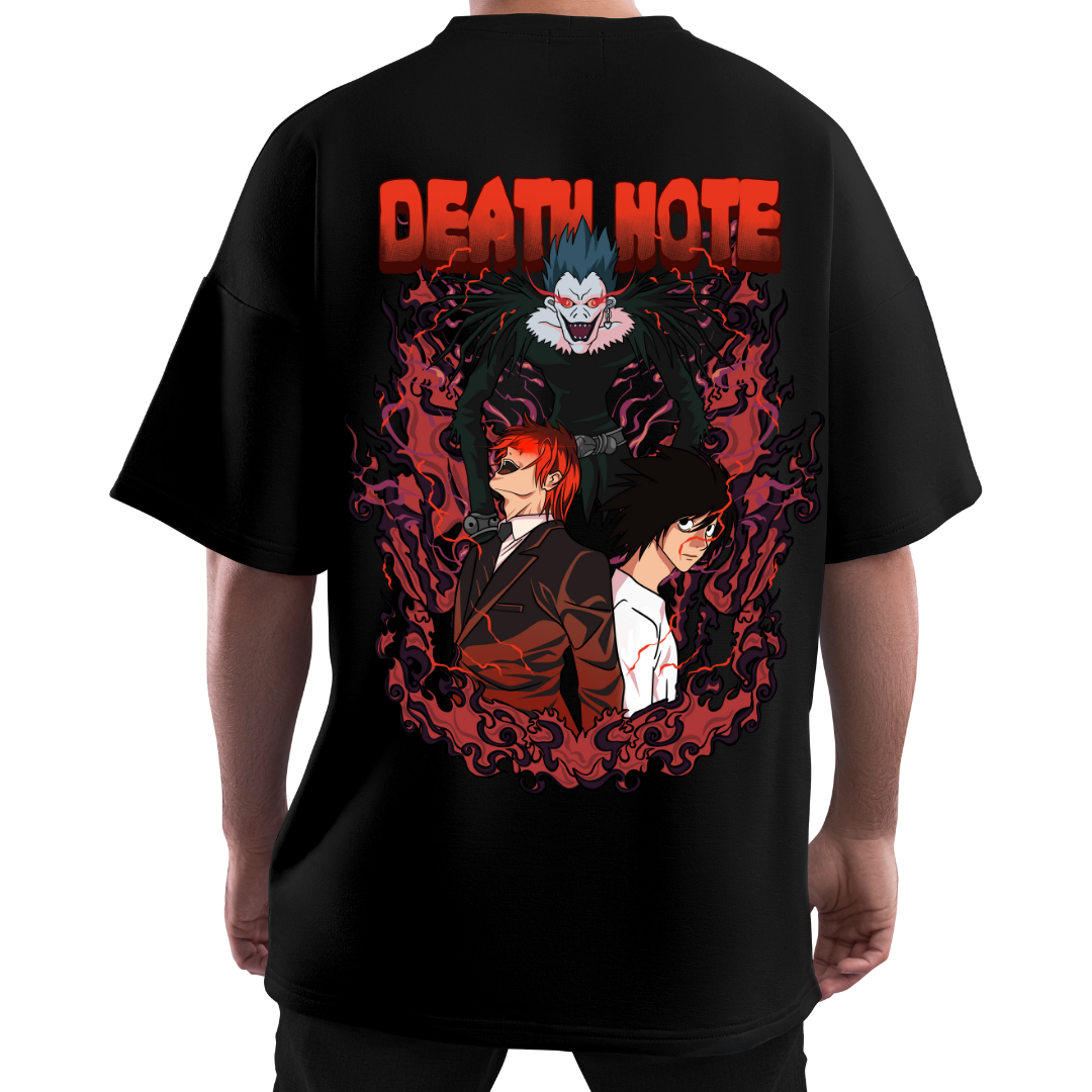 Death Note Unisex Oversized T-Shirt - Anime Fan Merch & Graphic Tee by RanggRiwaaz