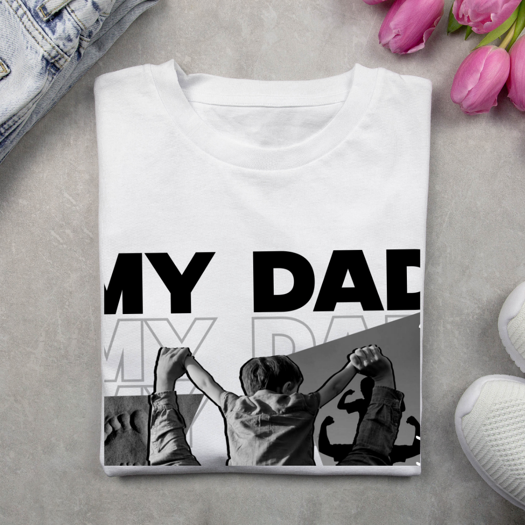 My Dad My Hero T-Shirt - Father's Day & Dad Appreciation Tee by RanggRiwaaz