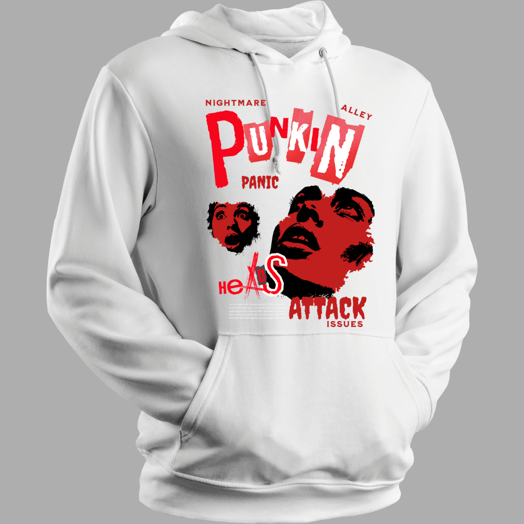 Nightmare Alley Punkin Panic Hoodie - Retro Halloween & Spooky Vibe Hoodie by RanggRiwaaz