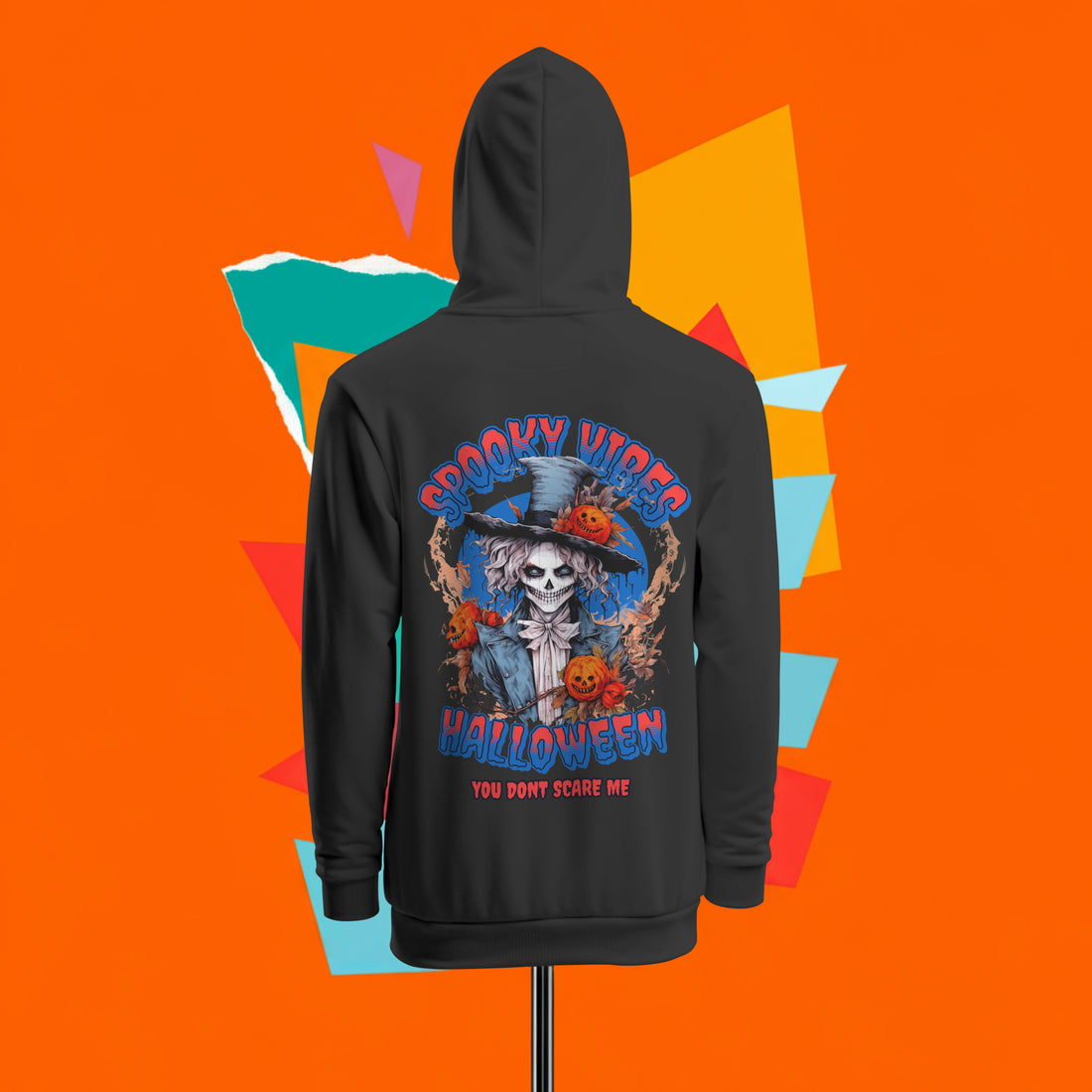"Spooky Vibes Halloween" Hoodie - Halloween Hoodie by RanggRiwaaz