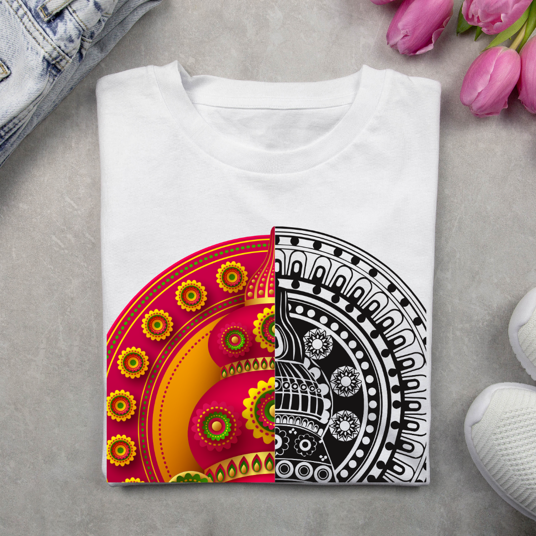 Kerala Harvest Festival T-Shirt - "Ashamsakal" Onam Celebration Apparel by RanggRiwaaz