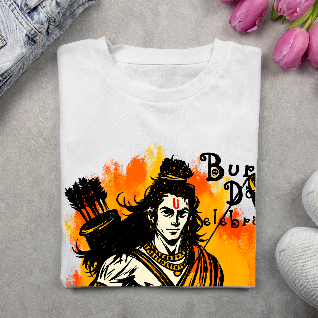 RanggRiwaaz "Fire of Victory" T-Shirt - Dussehra & Triumph Apparel