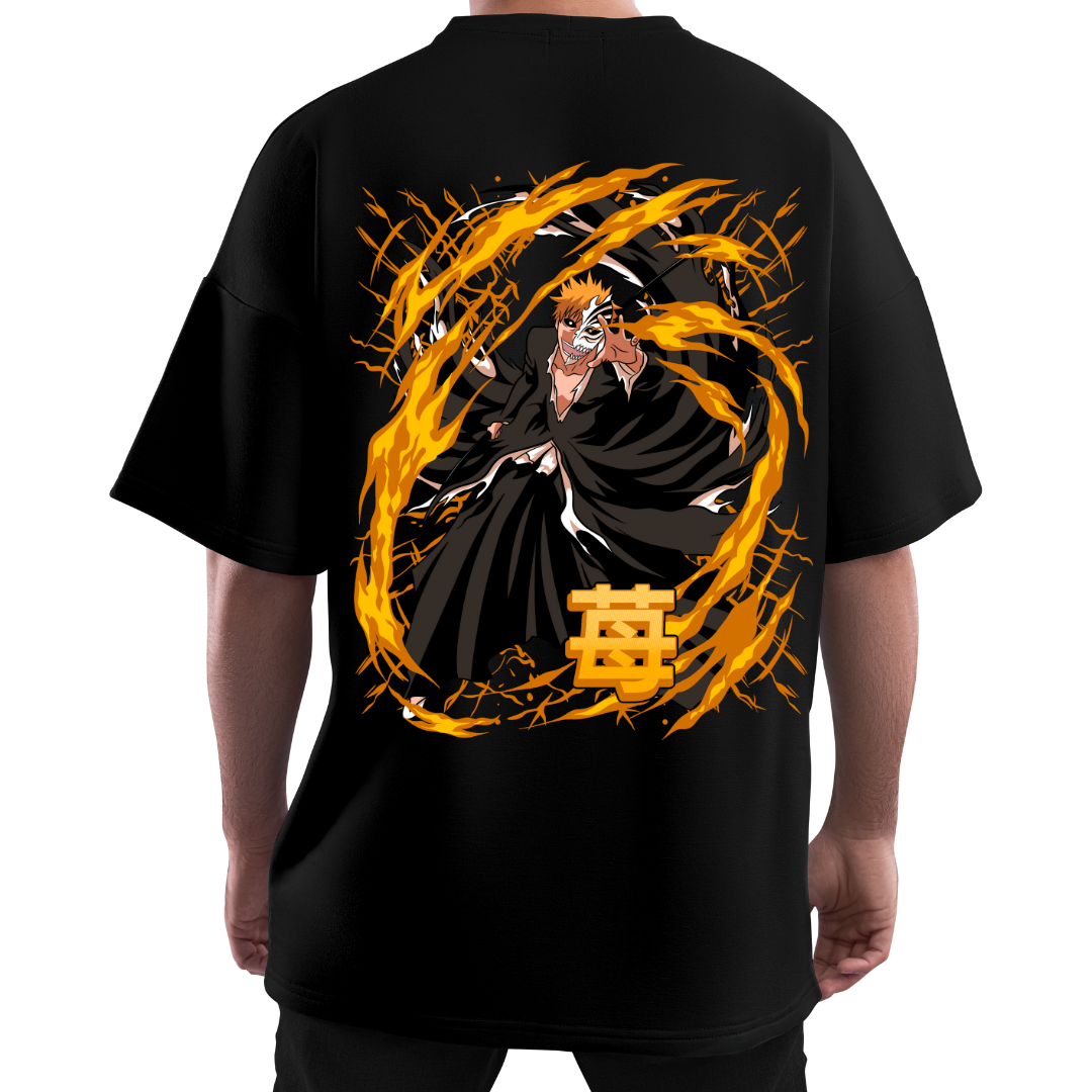 "Bleach" Oversized T-Shirt - Ichigo Kurosaki Anime Series Apparel by RanggRiwaaz