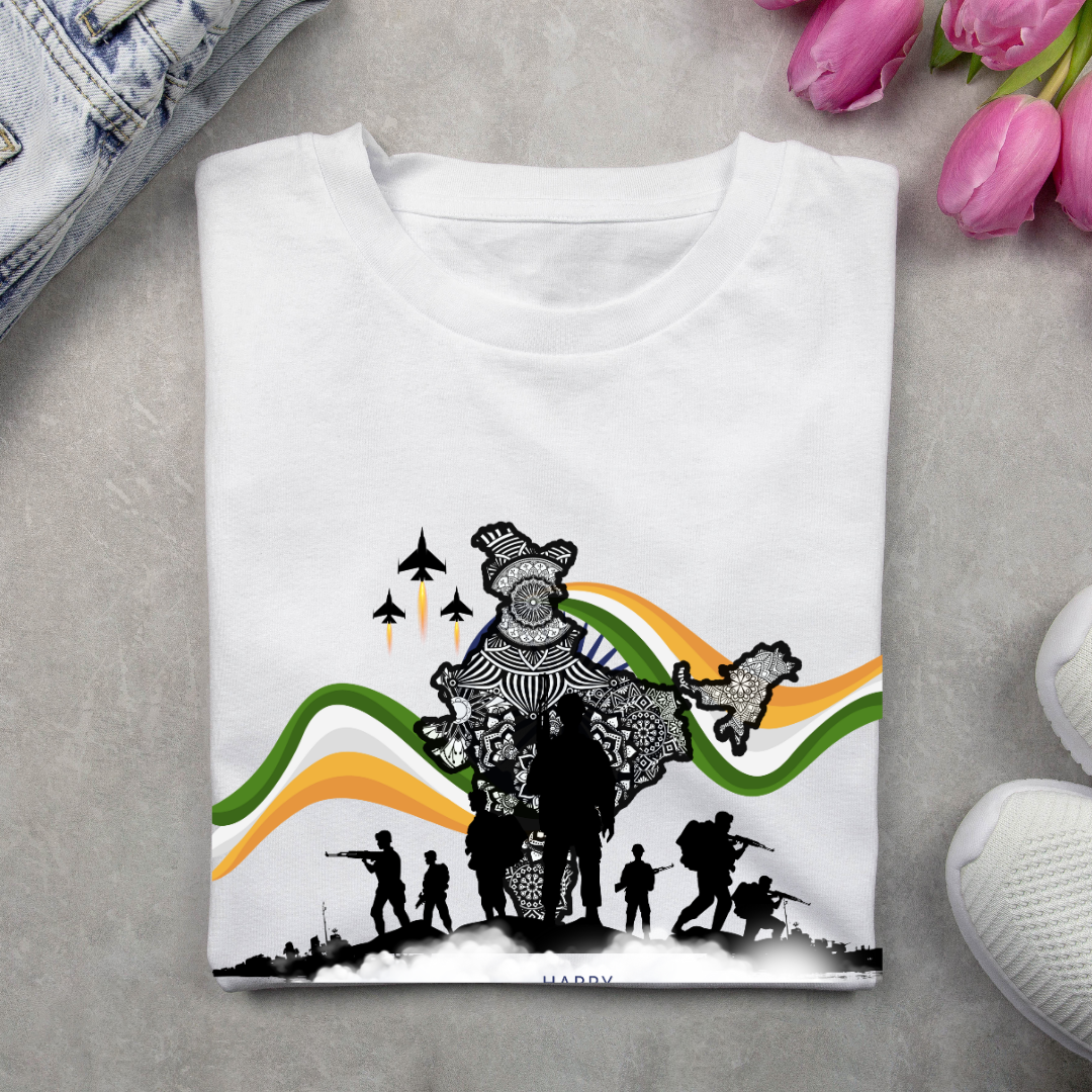 RanggRiwaaz Happy Independence Day All-In-One Graphic Tee - Indian Freedom Celebration Apparel