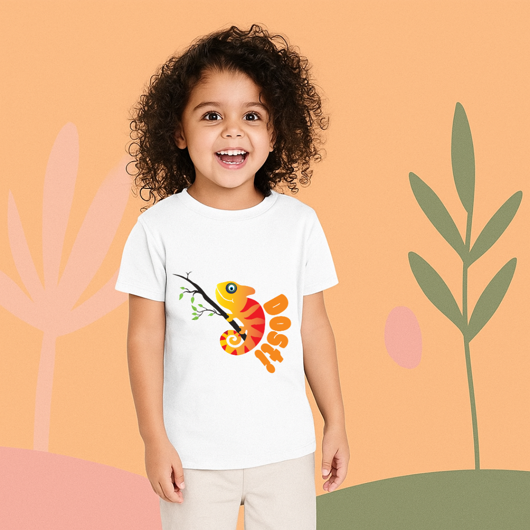 Dosti Yaari White Boys' T-Shirt - Friendship Quote Tee by RanggRiwaaz