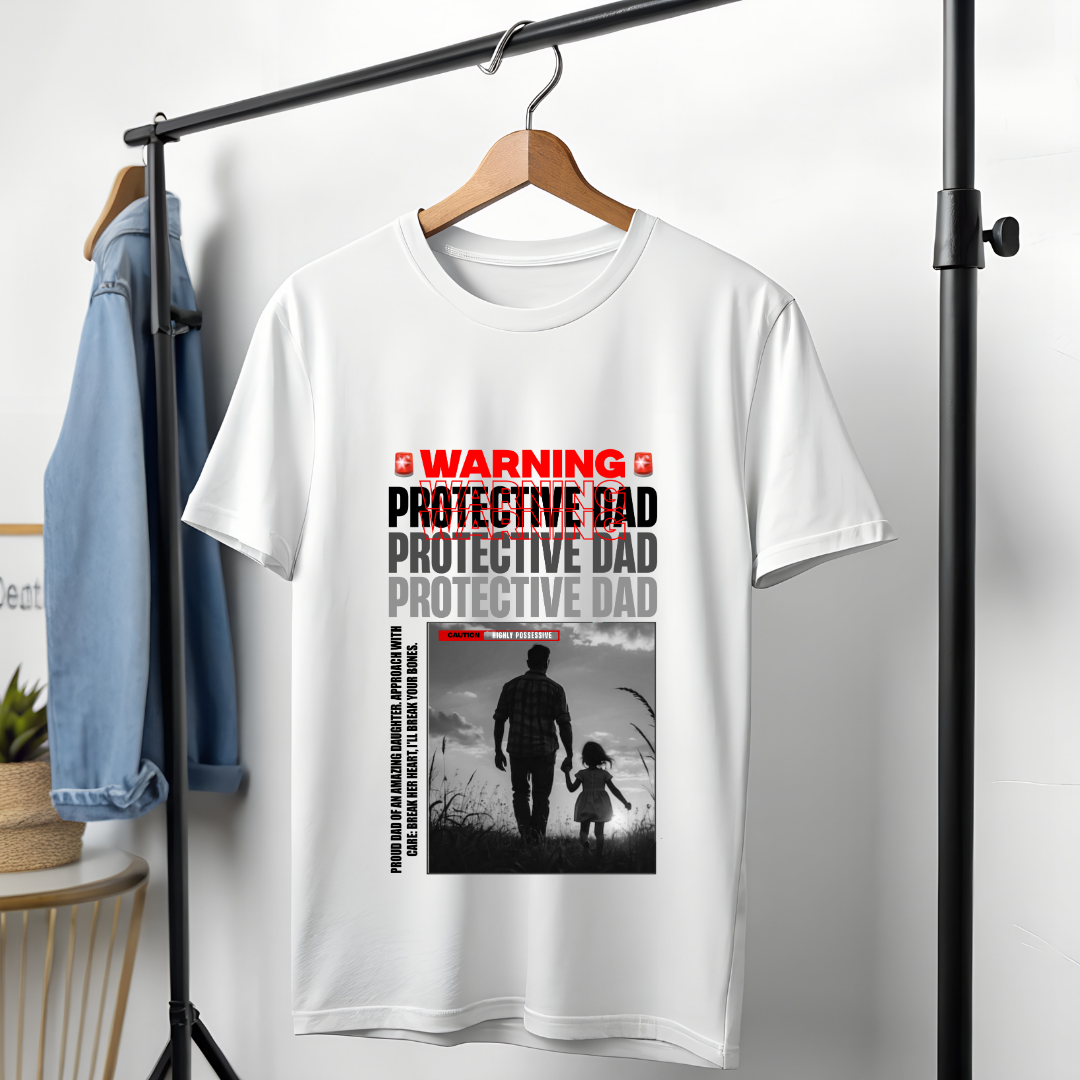 Proud Dad of an Amazing Daughter T-Shirt - Father's Love Tee by RanggRiwaaz