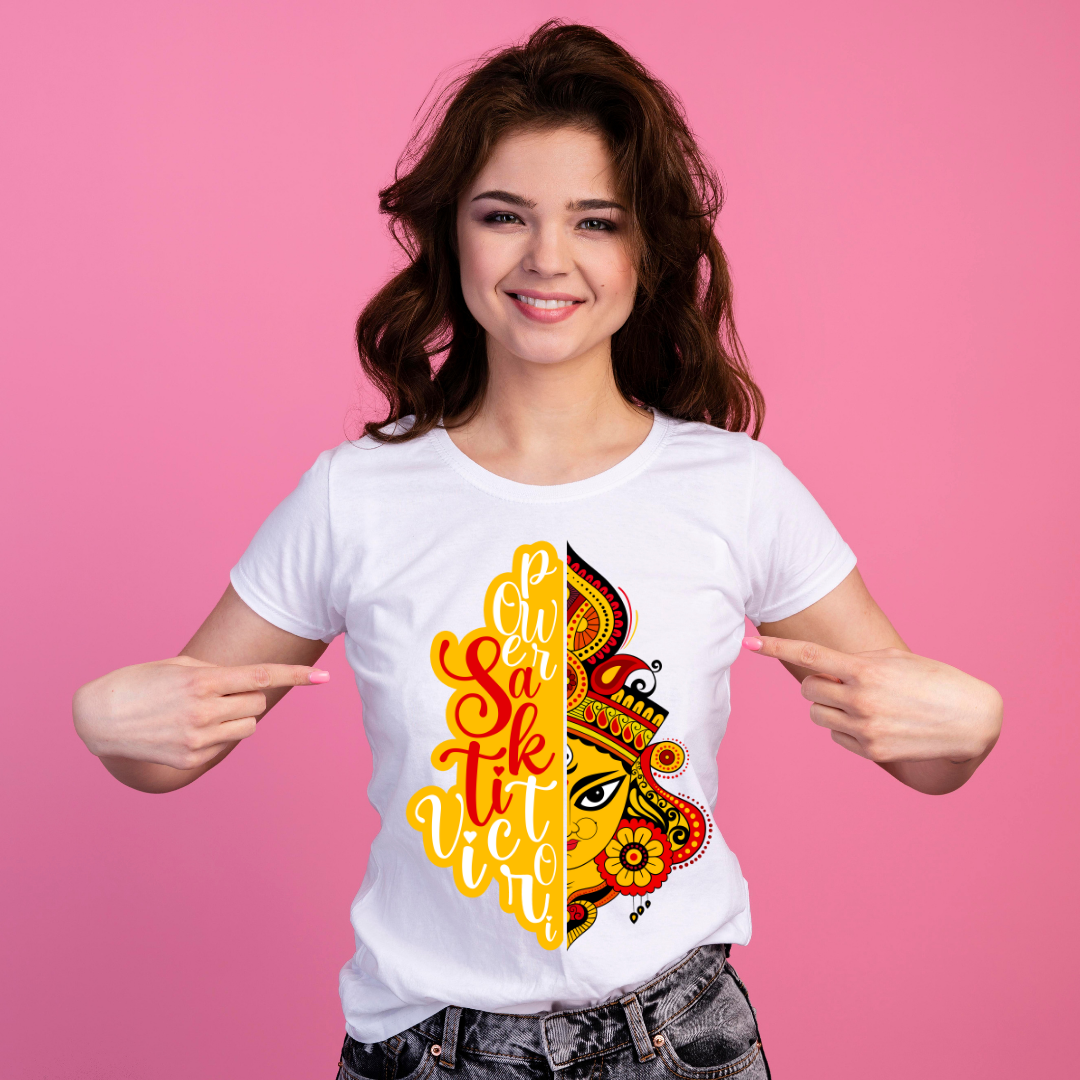 RanggRiwaaz "Maa Durga" T-Shirt Women - Divine Feminine Shakti Apparel