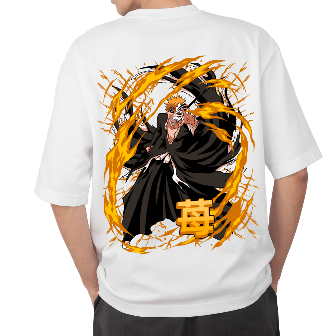 "Bleach" Oversized T-Shirt - Ichigo Kurosaki Anime Series Apparel by RanggRiwaaz