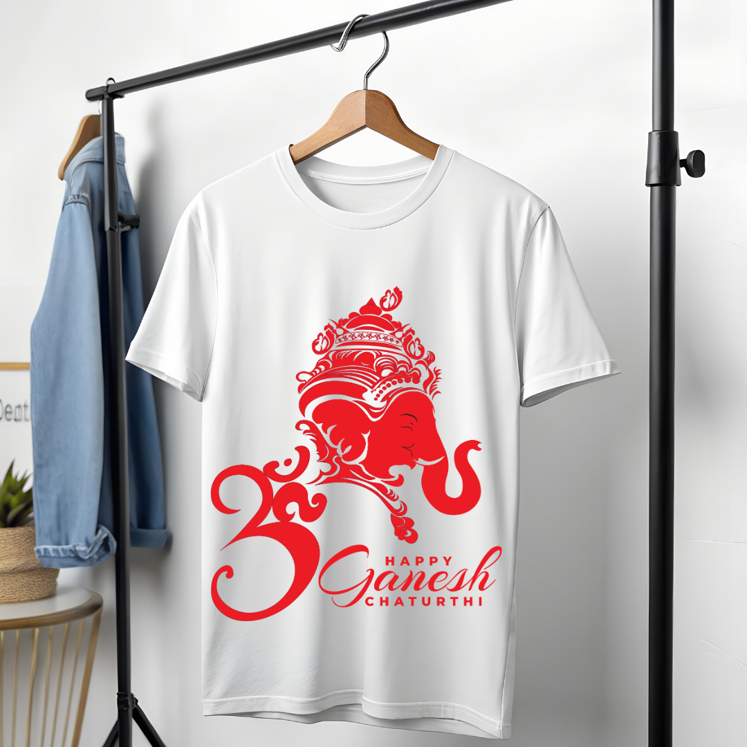 Ganesh Chaturthi T-Shirt - Festive Ganpati Bappa Graphic Tee by RanggRiwaaz