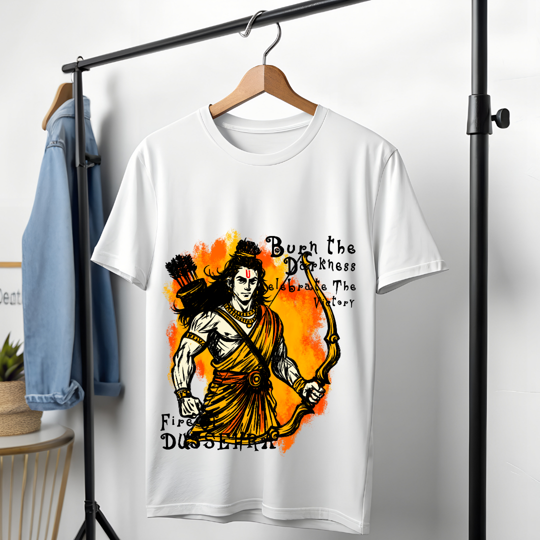 RanggRiwaaz "Fire of Victory" T-Shirt - Dussehra & Triumph Apparel