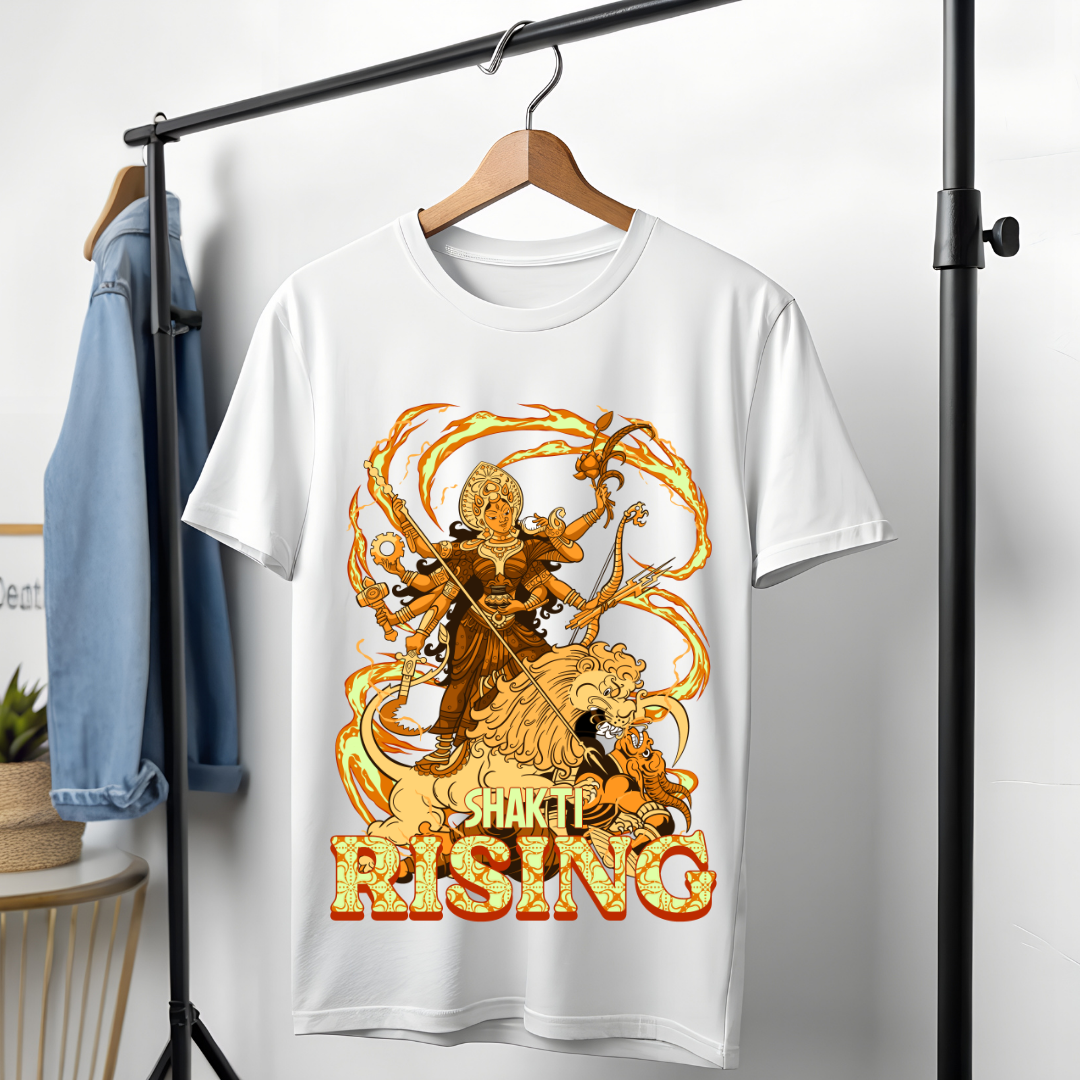 RanggRiwaaz "Shakti Rising" Graphic Tee - Goddess Energy & Inner Strength Apparel