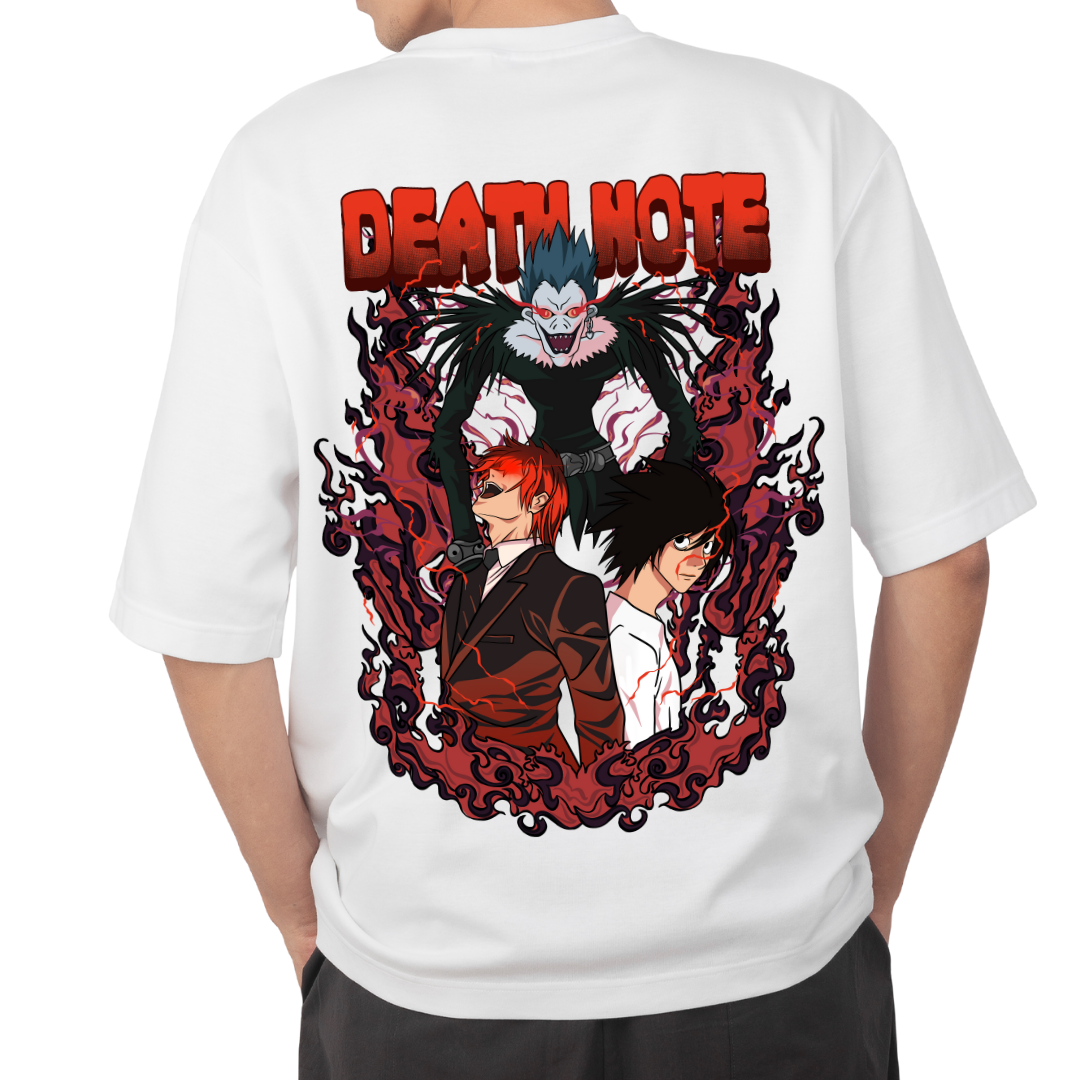 Death Note Unisex Oversized T-Shirt - Anime Fan Merch & Graphic Tee by RanggRiwaaz