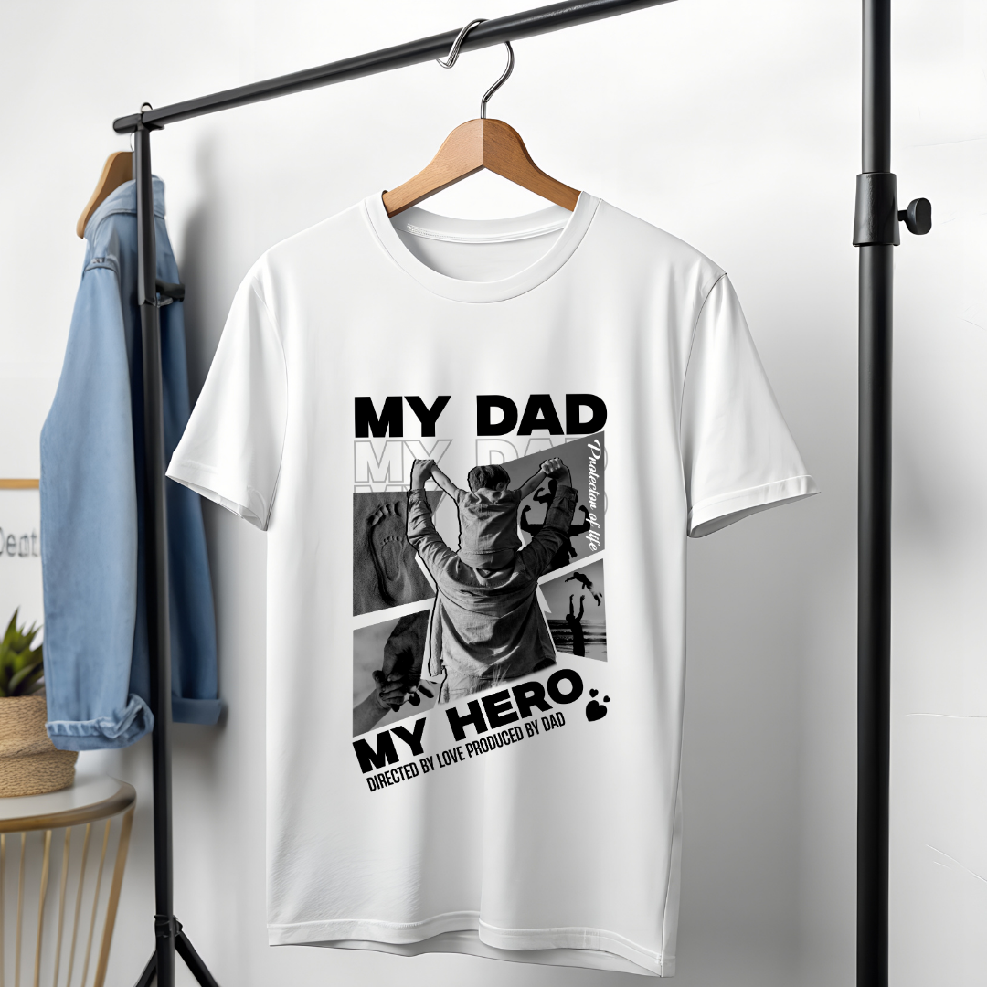 My Dad My Hero T-Shirt - Father's Day & Dad Appreciation Tee by RanggRiwaaz
