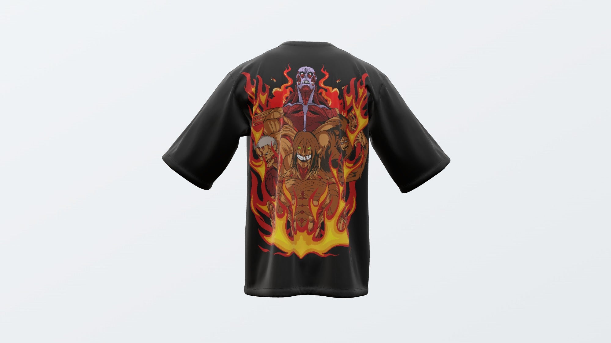 AOT Unisex Oversized T-Shirt - Attack on Titan Anime Graphic Tee by RanggRiwaaz