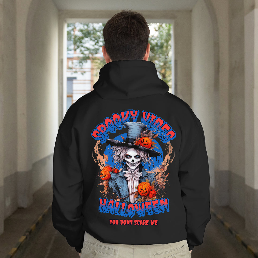 "Spooky Vibes Halloween" Hoodie - Halloween Hoodie by RanggRiwaaz