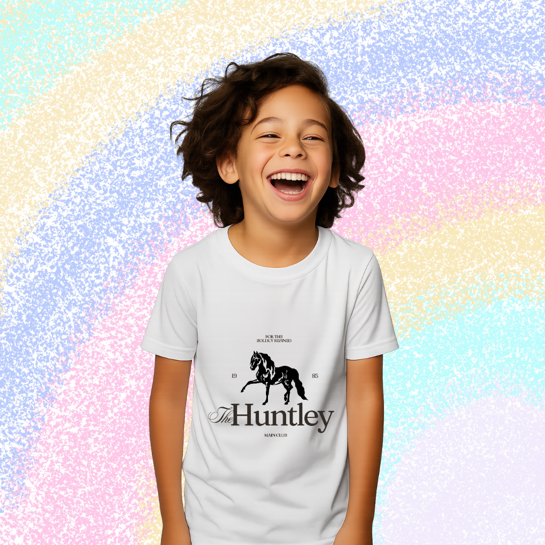 Huntley Rider Boys' T-Shirt - Motorcycle Graphic Crew Neck Tee by RanggRiwaaz