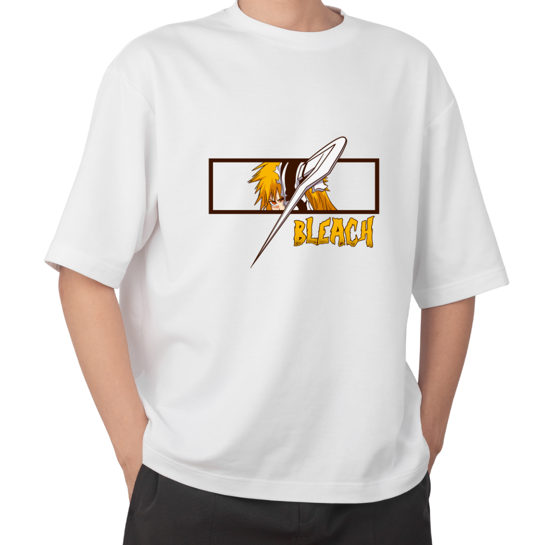 "Bleach" Oversized T-Shirt - Ichigo Kurosaki Anime Series Apparel by RanggRiwaaz