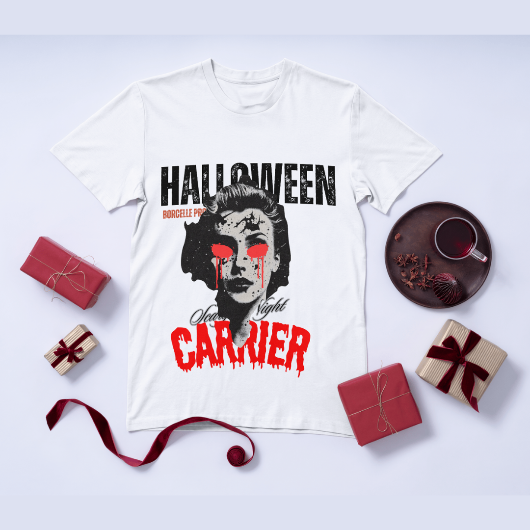 Halloween Scary Night T-Shirt - Horror Movie Vibe Graphic Tee by RanggRiwaaz
