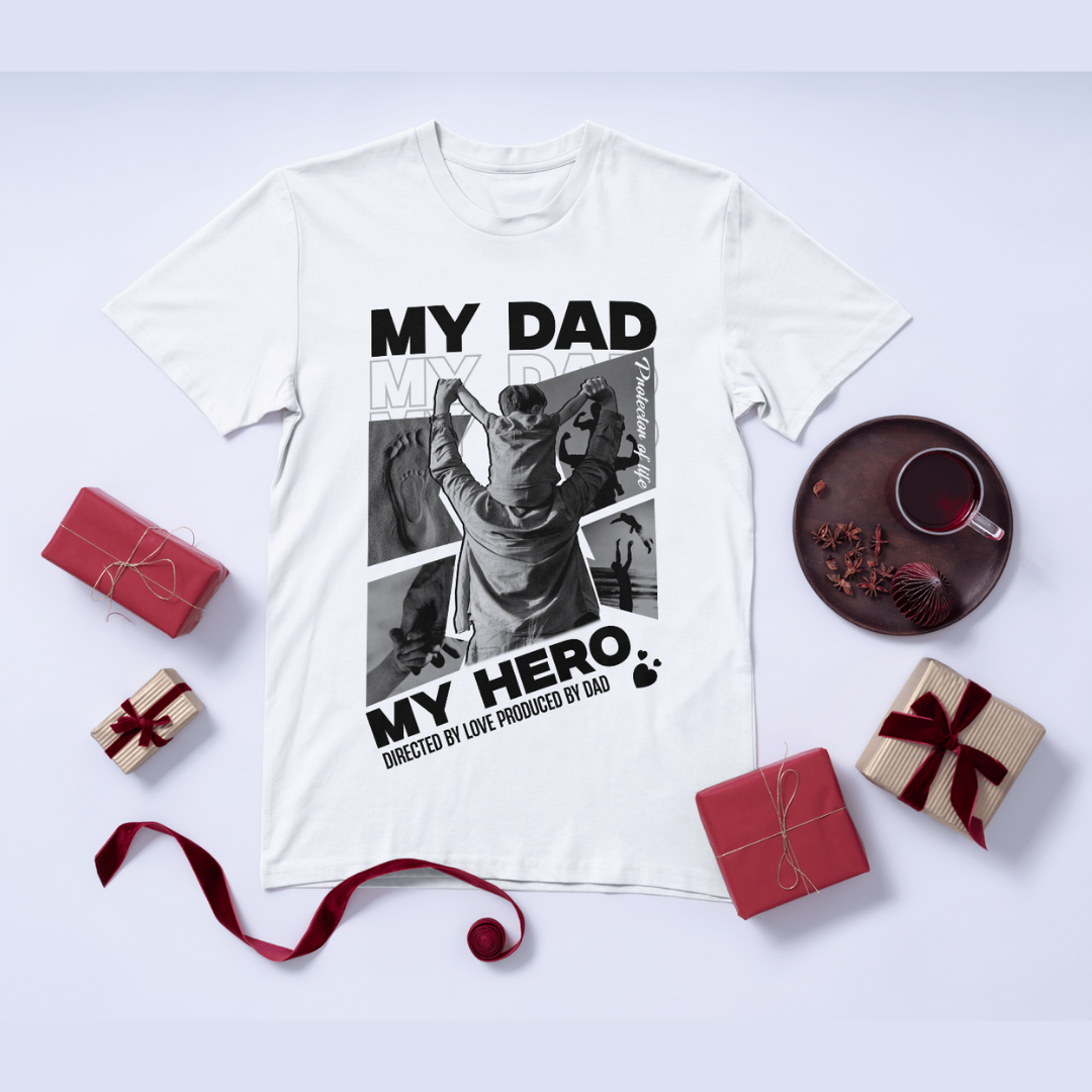 My Dad My Hero T-Shirt - Father's Day & Dad Appreciation Tee by RanggRiwaaz