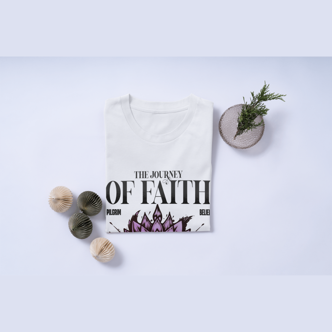 "The Journey of Faith is Our Strength" Husband & Wife T-Shirt - Couple's Inspirational Tee by RanggRiwaaz