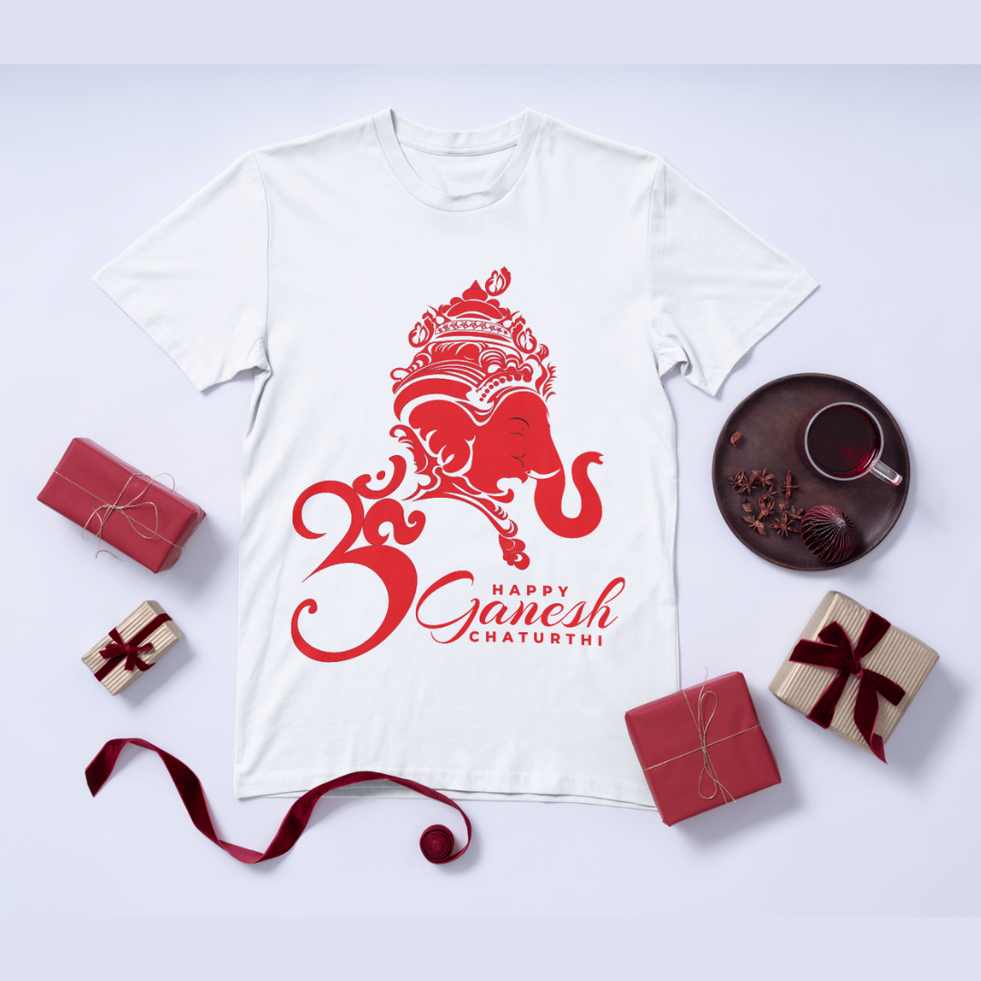 Ganesh Chaturthi T-Shirt - Festive Ganpati Bappa Graphic Tee by RanggRiwaaz