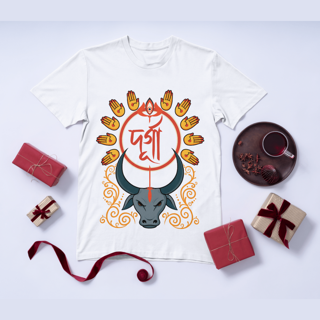Maa Durga Graphic T-Shirt - Divine Goddess Devotional Tee by RanggRiwaaz