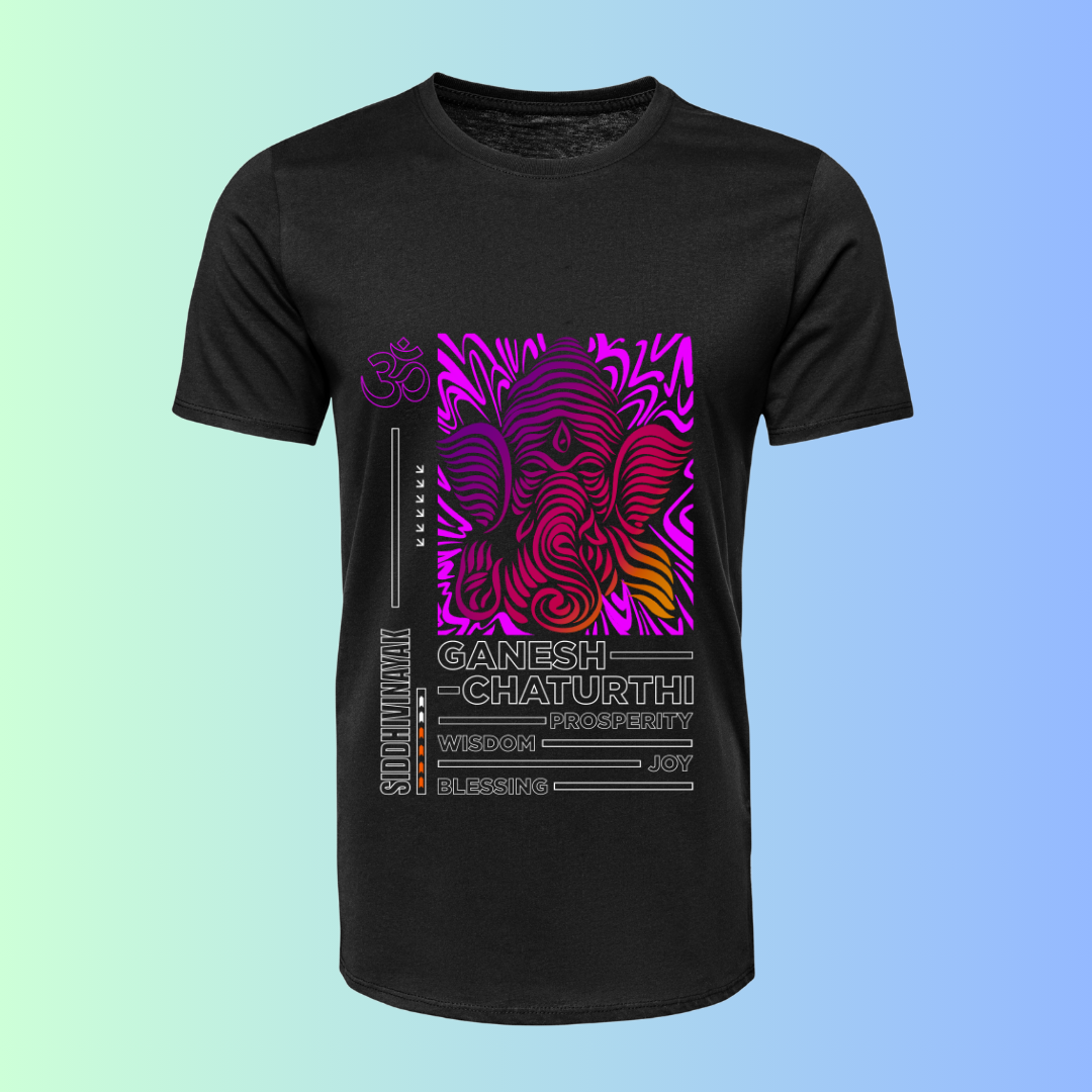 RanggRiwaaz "Siddhivinayak" Graphic Tee - Festive Ganesh Chaturthi Apparel