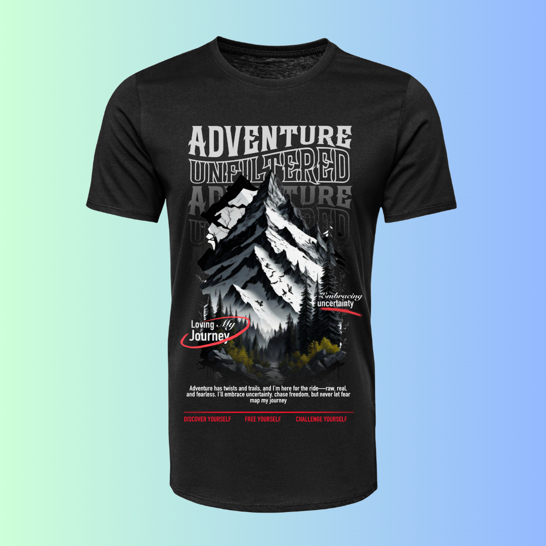 RanggRiwaaz "Adventure Unfiltered" Unisex Graphic Tee - Wanderlust & Travel Apparel