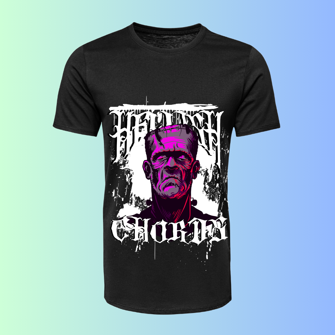 Hellish Chorus T-Shirt - Heavy Metal & Dark Fantasy Halloween Graphic Tee by RanggRiwaaz