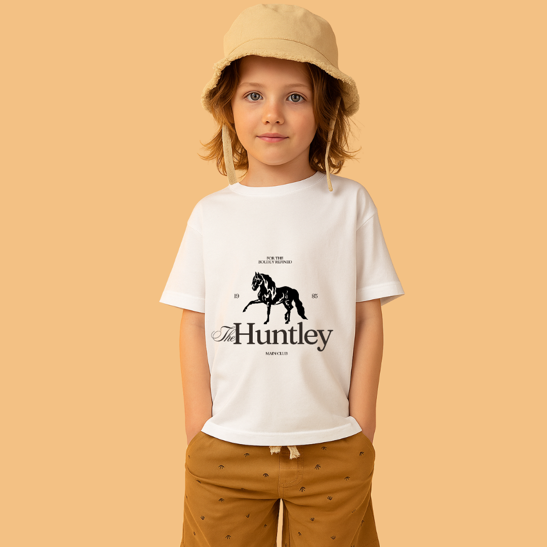 Huntley Rider Boys' T-Shirt - Motorcycle Graphic Crew Neck Tee by RanggRiwaaz