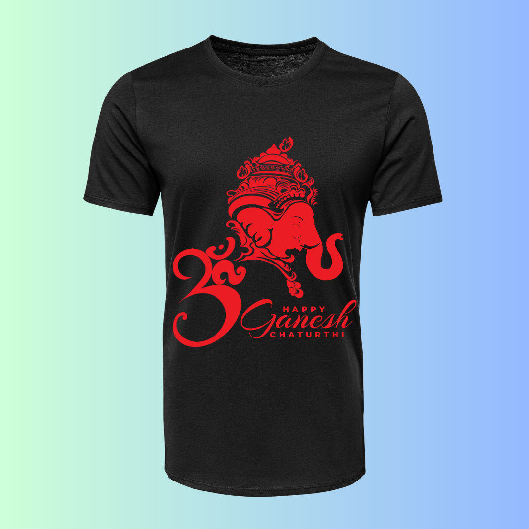 Ganesh Chaturthi T-Shirt - Festive Ganpati Bappa Graphic Tee by RanggRiwaaz