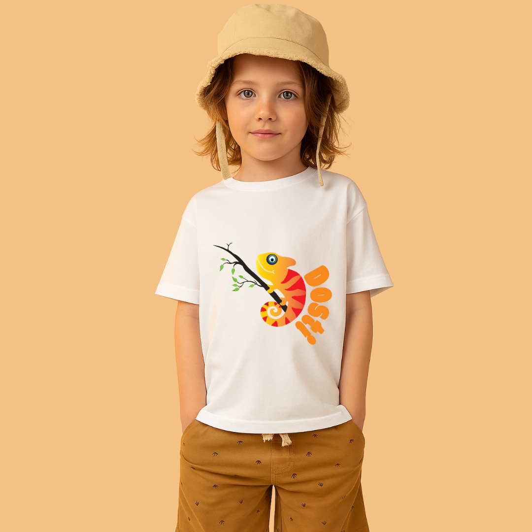 Dosti Yaari White Boys' T-Shirt - Friendship Quote Tee by RanggRiwaaz