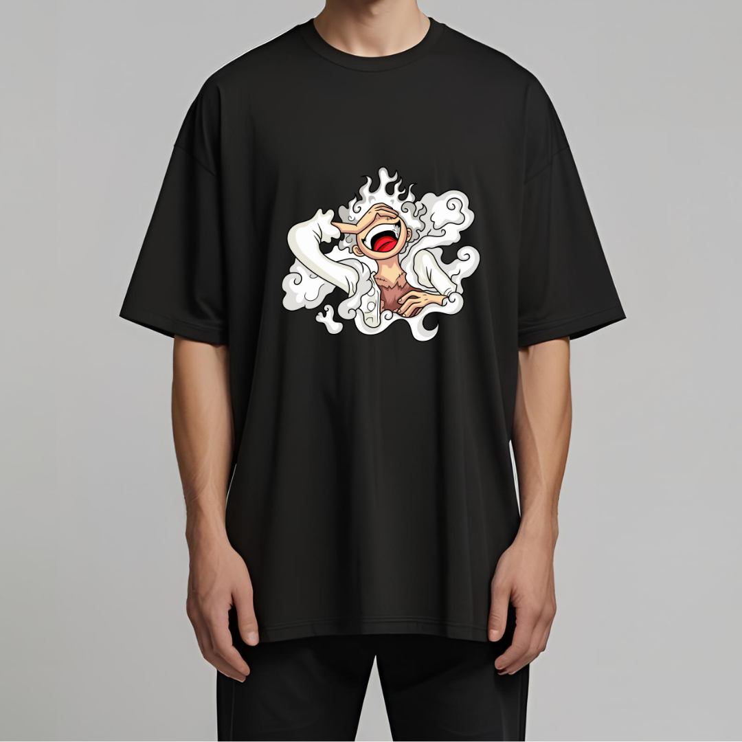 RanggRiwaaz Oversized "One Piece" Graphic Tee - Straw Hat Pirates Manga & Anime Apparel