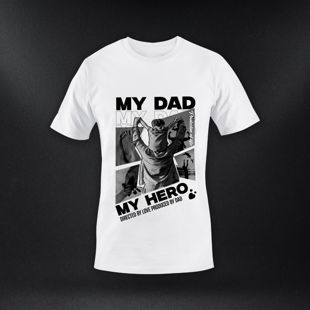 My Dad My Hero T-Shirt - Father's Day & Dad Appreciation Tee by RanggRiwaaz
