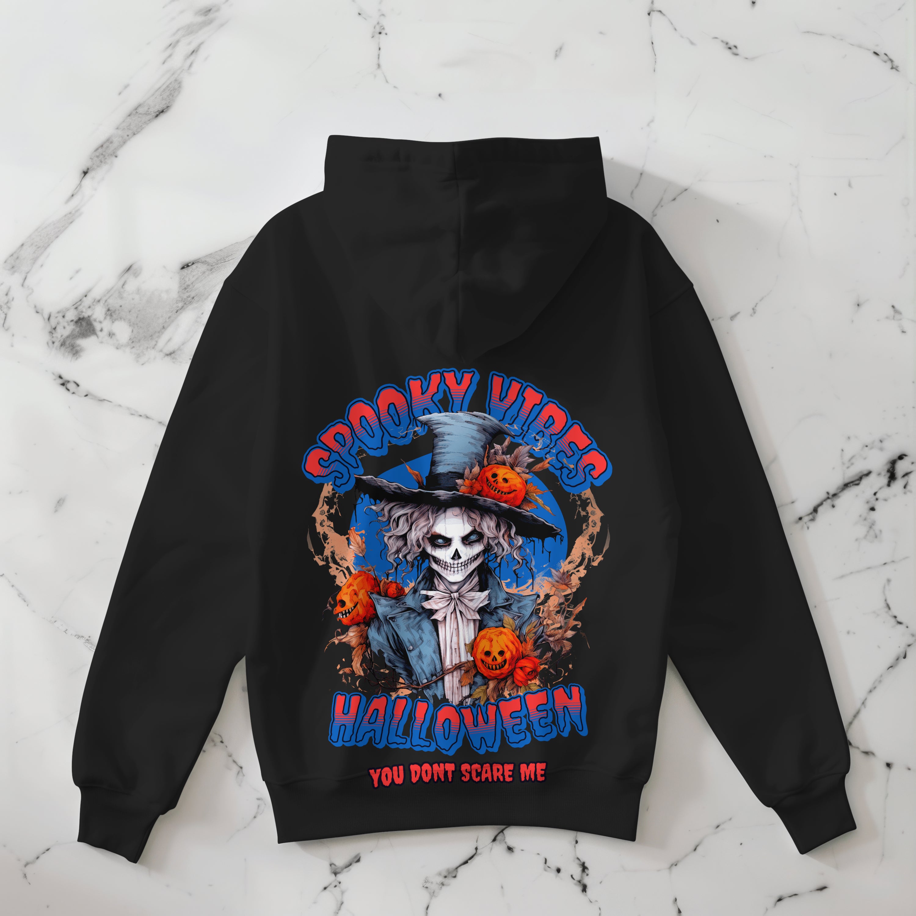 "Spooky Vibes Halloween" Hoodie - Halloween Hoodie by RanggRiwaaz