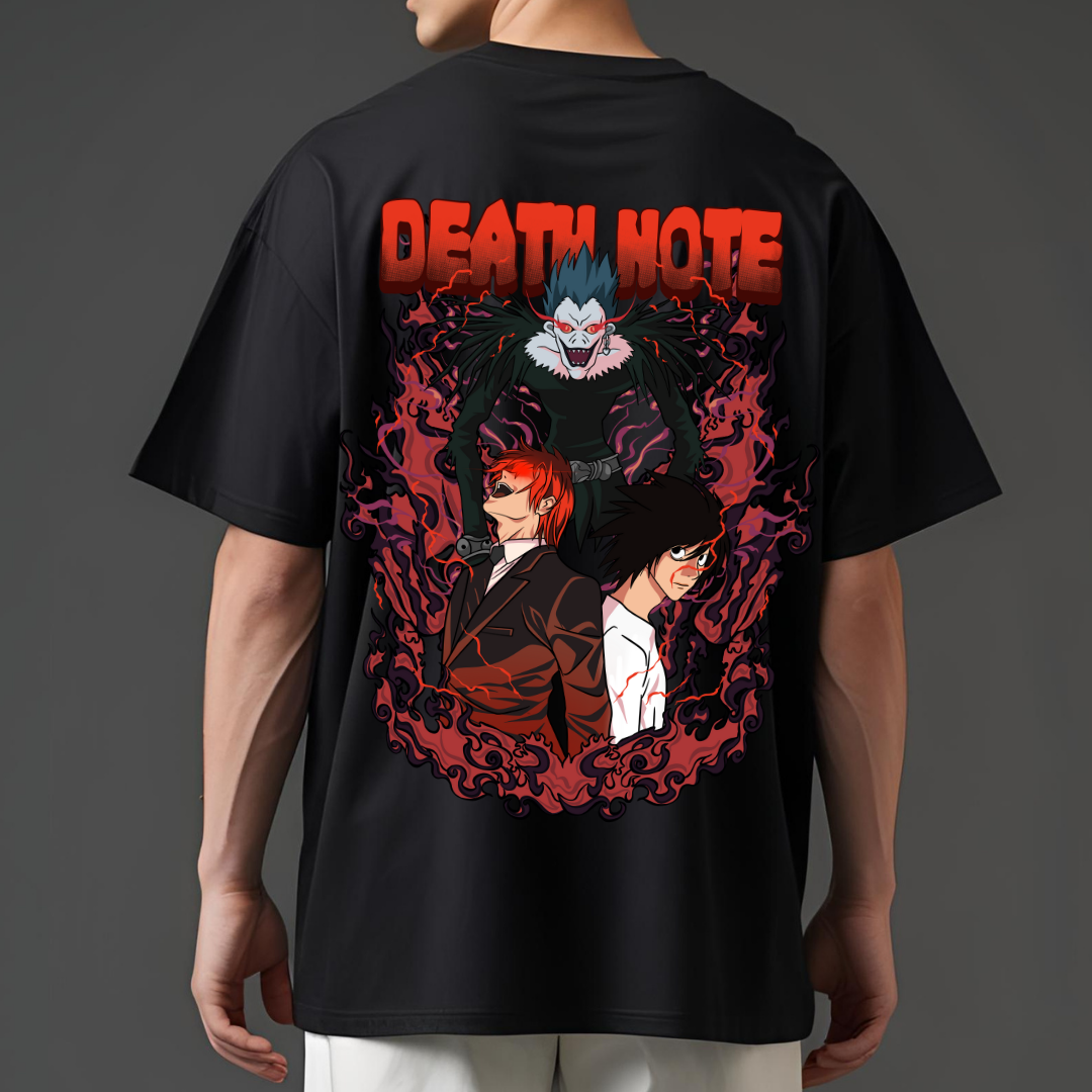 Death Note Unisex Oversized T-Shirt - Anime Fan Merch & Graphic Tee by RanggRiwaaz