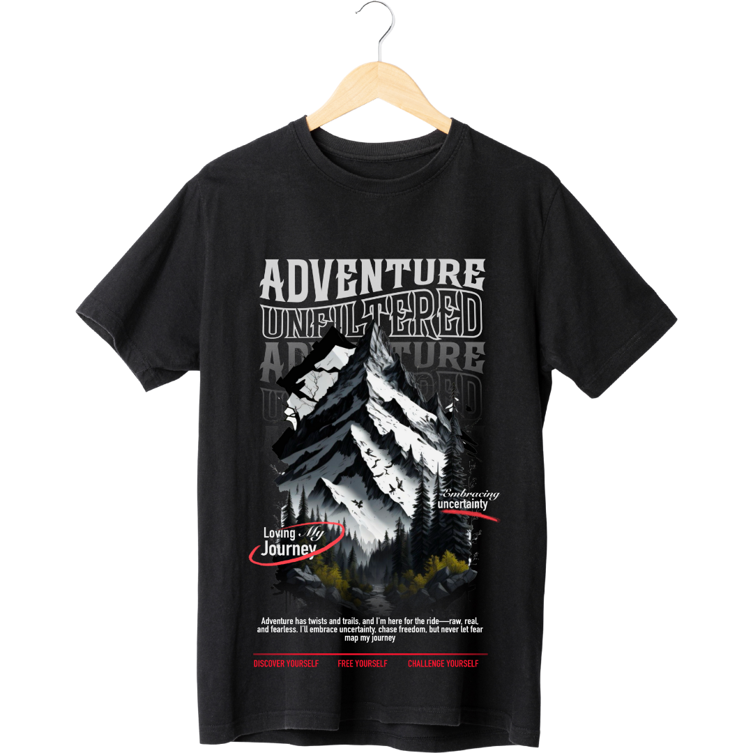 RanggRiwaaz "Adventure Unfiltered" Unisex Graphic Tee - Wanderlust & Travel Apparel