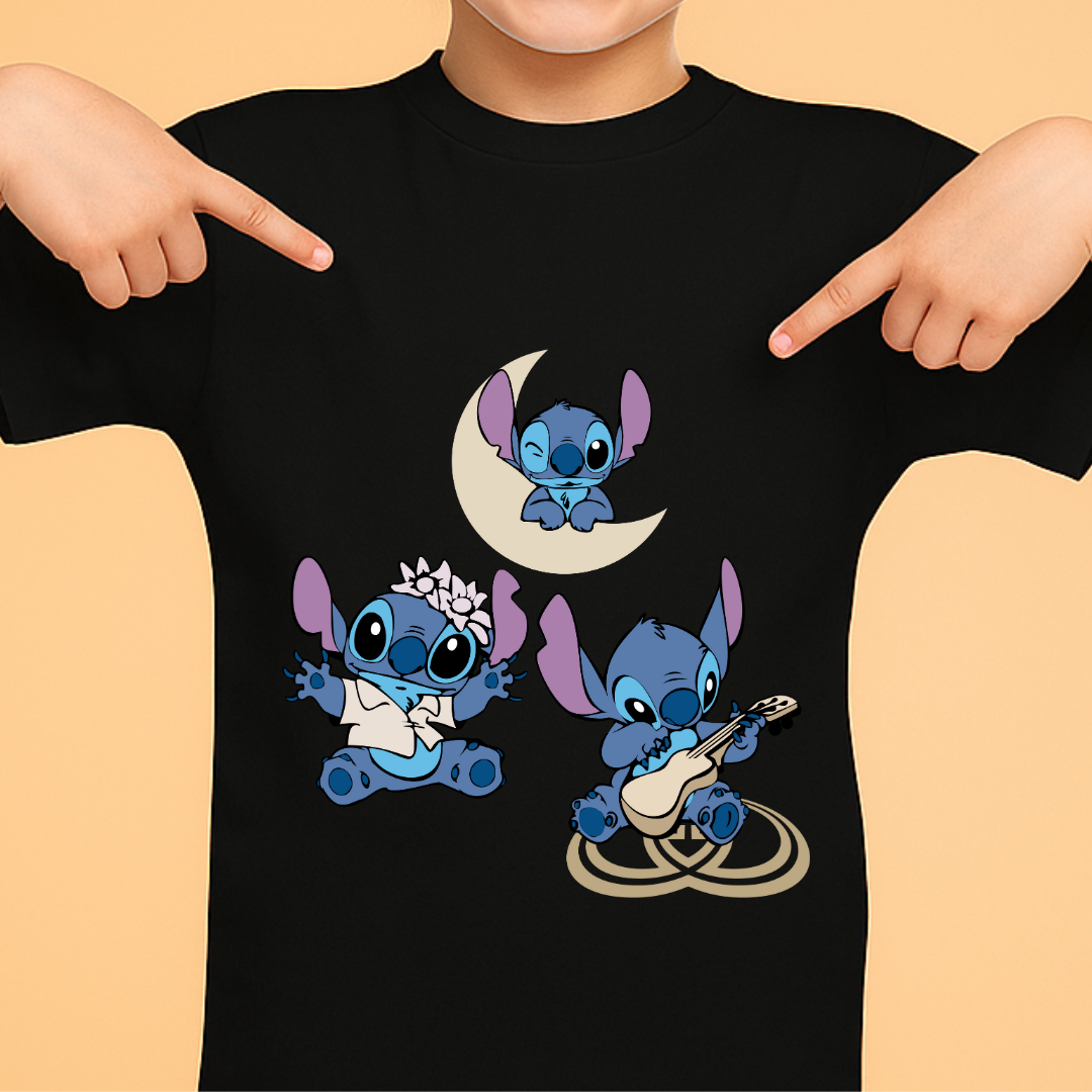 Disney Stitch Play Wink Dance Boys' T-Shirt - Fun Character Graphic Tee by RanggRiwaaz